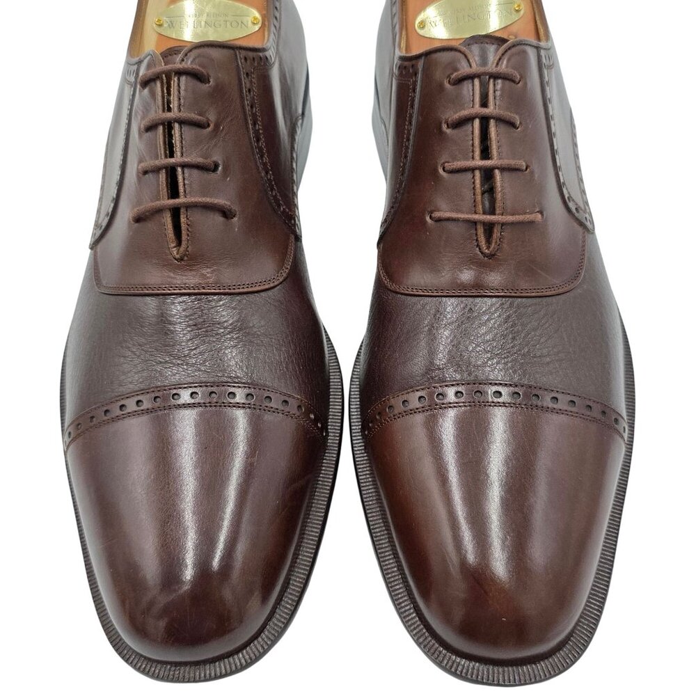 NEW Mezlan Spain Mens 10B Brown Soft Deerskin Leather Dress Shoes Oxfords Nicola - Picture 16 of 16